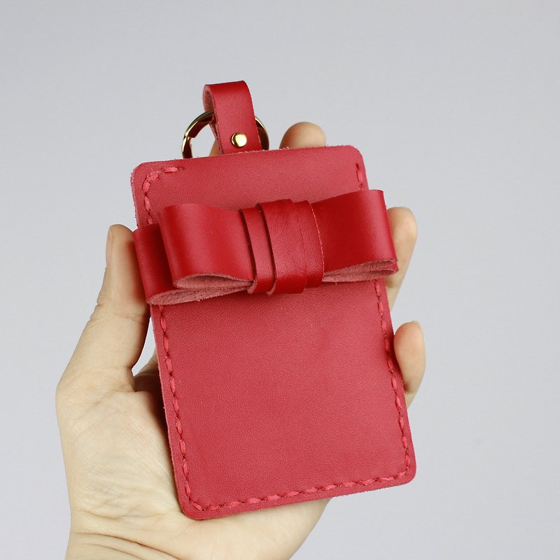 新年福袋 zemoneni 手作 大红色 立体装饰结 卡包 好运红包 - 手拿包 - 真皮 红色