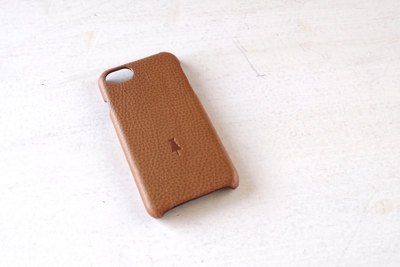 【受注生産】iPhone case slim-type　camel - 手机壳/手机套 - 真皮 咖啡色