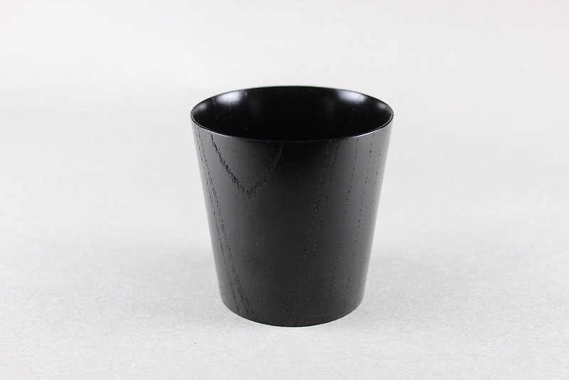 つらいちカップ　黒摺　M - 咖啡杯/马克杯 - 木头 黑色