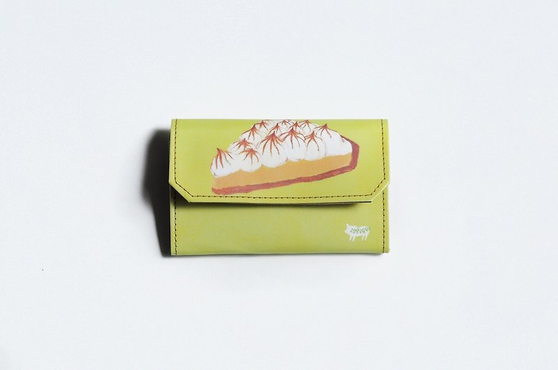 小纸包/卡片零钱包--柠檬蛋白霜派Tarte au Citron/点心系列 - 零钱包 - 纸 绿色