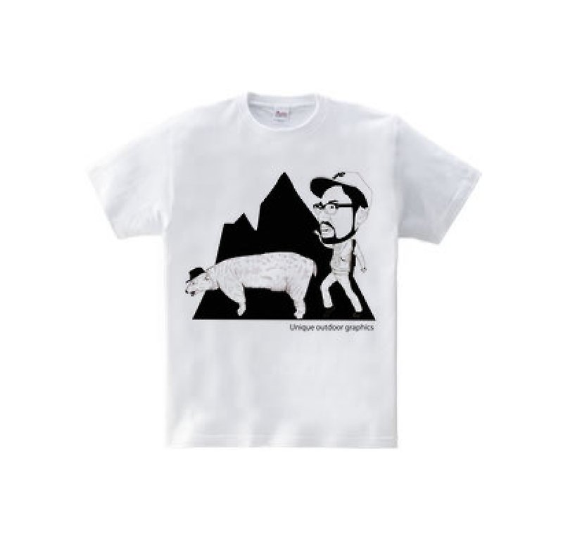 UOG bear yuji（5.6oz Tシャツ） - 男装上衣/T 恤 - 棉．麻 白色