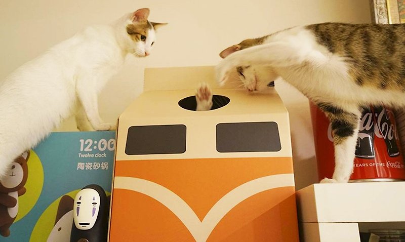 火车猫屋+猫铃铛 猫猫特优惠组合 猫抓屋 猫铃铛 组合 - 玩具 - 硅胶 黄色
