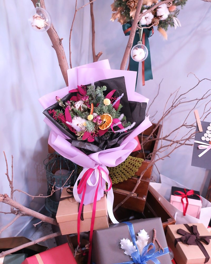 24H出货 ▫One Flower▫ 韩式花束 诺贝松森林派对 - 摆饰 - 植物．花 紫色