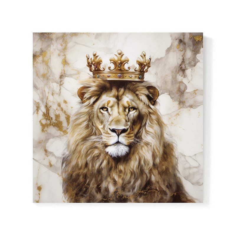 |无框画| 狮与皇冠 |装饰画| - 墙贴/壁贴 - 防水材质 白色