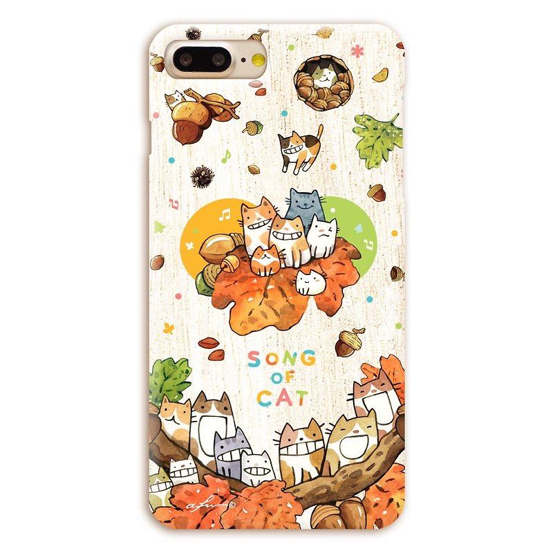 (接单订制) afu插画手机壳-iphone系列 -橡果子猫咪合唱社 - 手机壳/手机套 - 塑料 白色