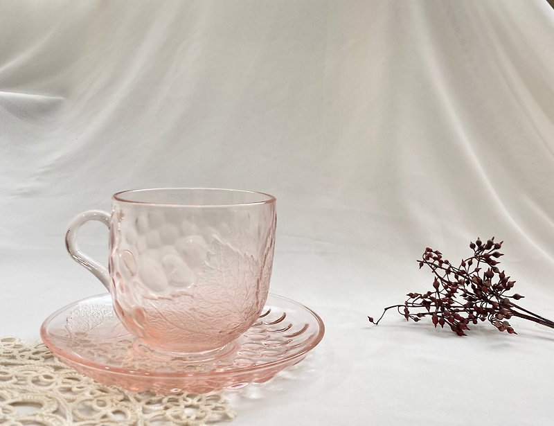 【好日恋物】土耳其复古雕花葡萄花漾设计水晶玻璃杯碟咖啡杯盘组