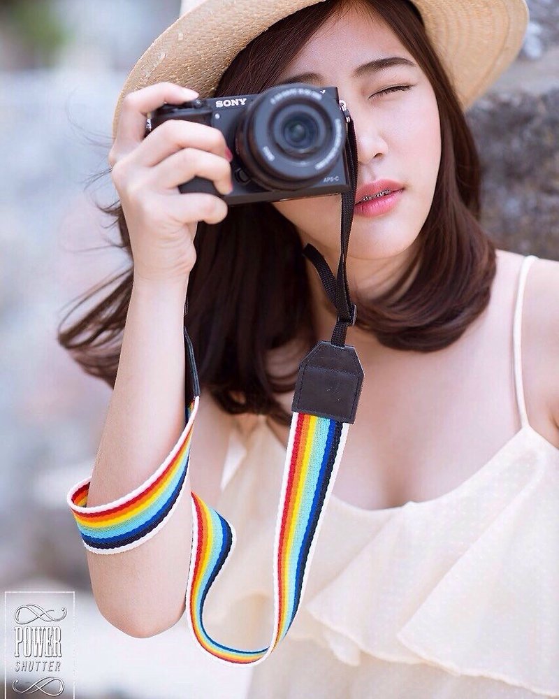 Rainbow 1  Mirrorless or DSLR Camera Strap - 相机 - 棉．麻 多色