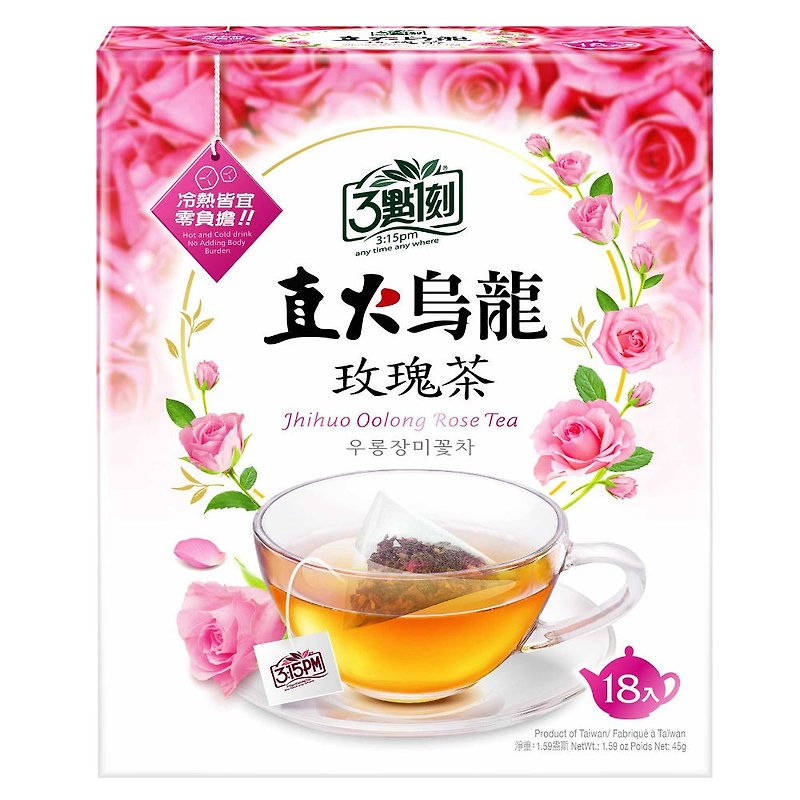 【3点1刻】直火乌龙 玫瑰茶 18入/盒 - 茶 - 其他材质 红色
