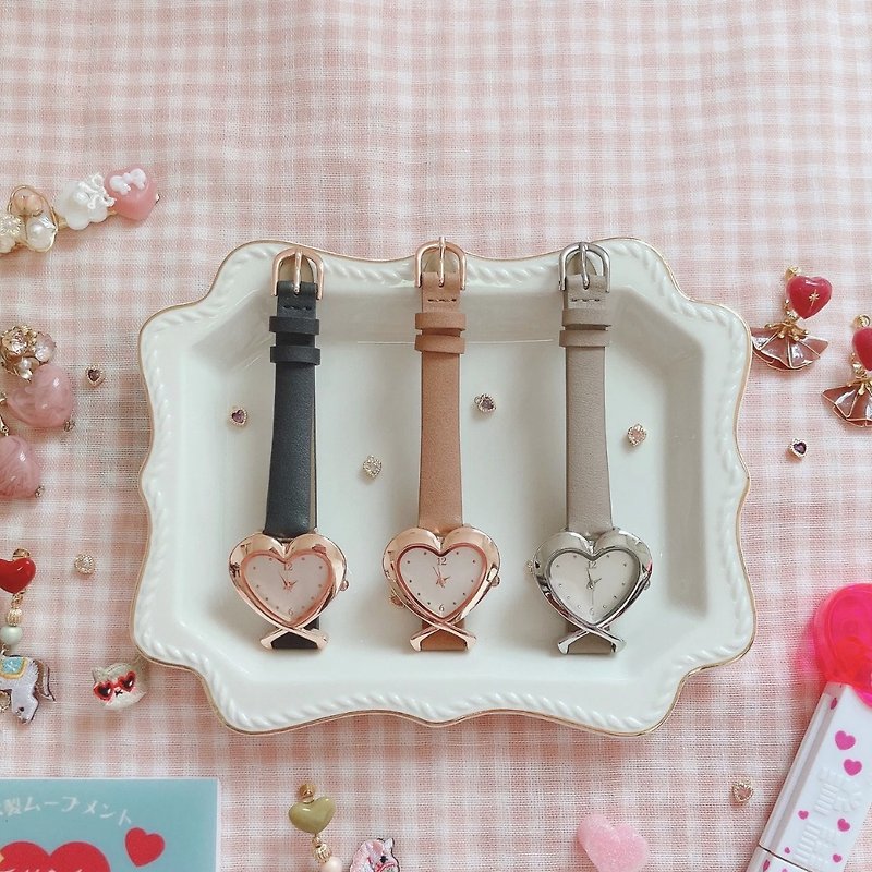 母亲节礼物 Heart Watch 女装 心形手表 心心表 - 女表 - 其他材质 粉红色