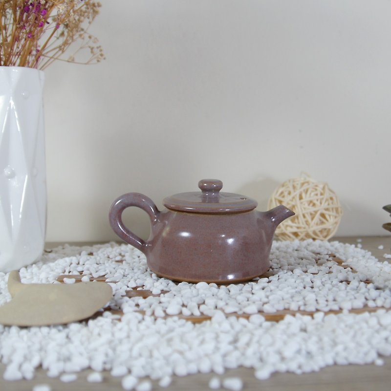 粉紫茶壶-容量约80ml - 茶具/茶杯 - 陶 粉红色