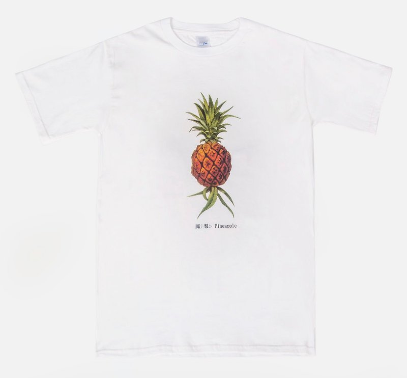 短袖T恤-凤梨 Pineapple - 男装上衣/T 恤 - 棉．麻 橘色