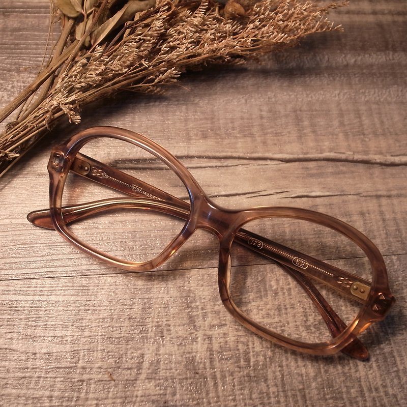老骨头 德制玳瑁胶镜框B1 vintage - 眼镜/眼镜框 - 塑料 咖啡色