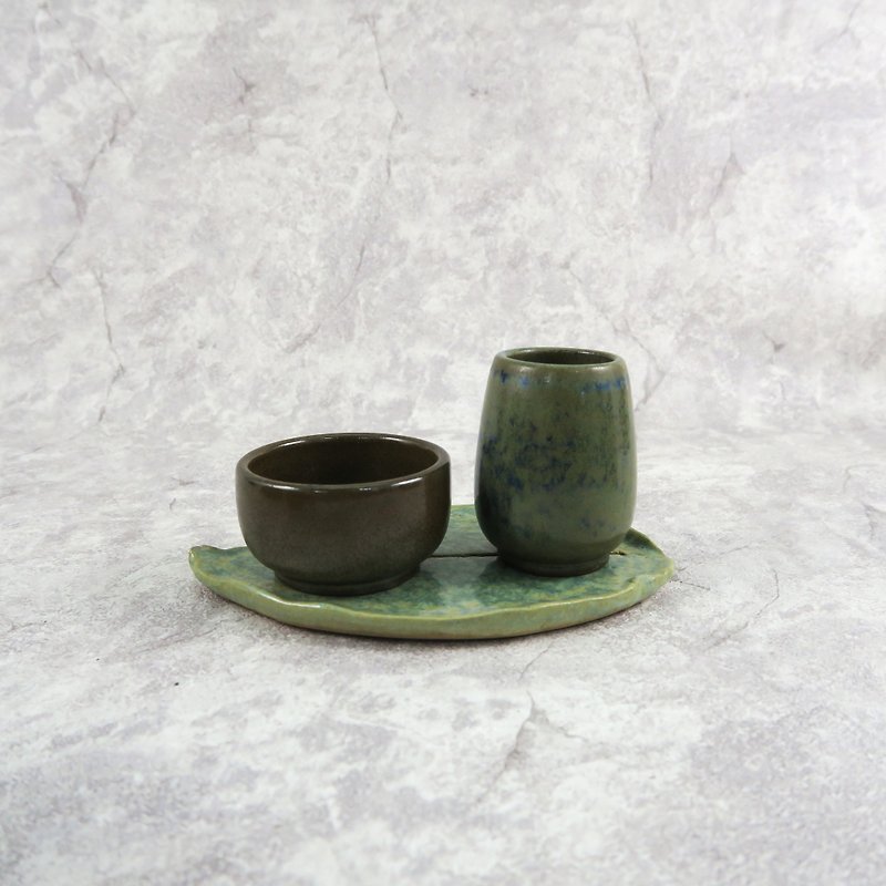 添兴窑/经典烧闻香杯(墨绿) - 茶具/茶杯 - 陶 绿色
