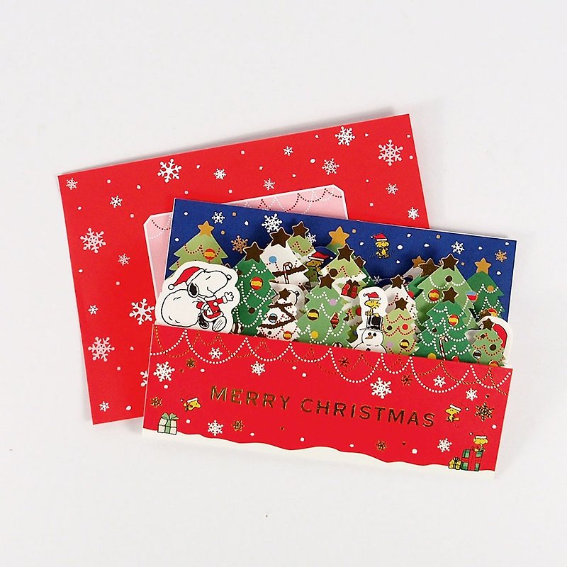Snoopy满满圣诞礼物树林 耶诞卡片【Hallmark-卡片 圣诞节系列】 - 卡片/明信片 - 纸 多色
