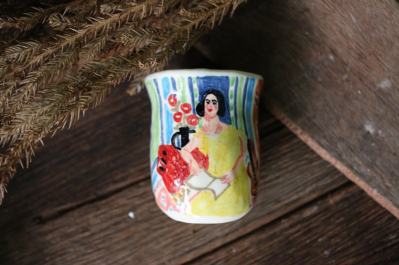 Ceramic Coffee Cup Henri Matisse  - 花瓶/陶器 - 陶 黄色