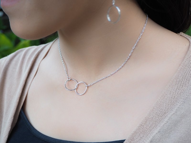 Dainty infinity silver necklace - 项链 - 纯银 银色
