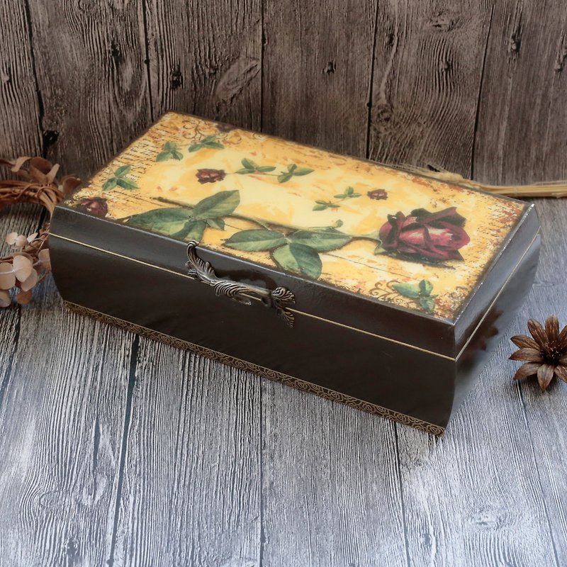玫瑰原木收藏盒 表盒 茶包盒 饰品盒 - 收纳用品 - 木头 