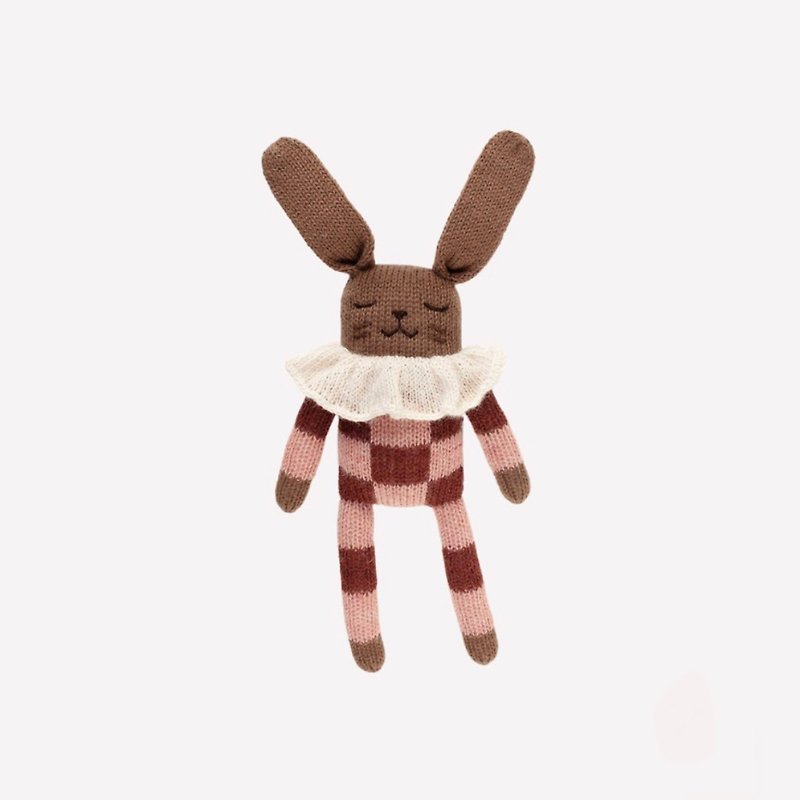 Bunny knit toy / sienna check pyjamas - 玩具/玩偶 - 羊毛 
