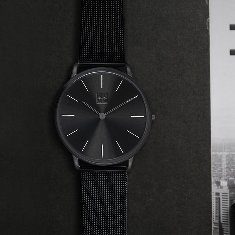 THIN 5010 极简超薄米兰带手表 - 黑 - 对表/情侣表 - 其他金属 黑色