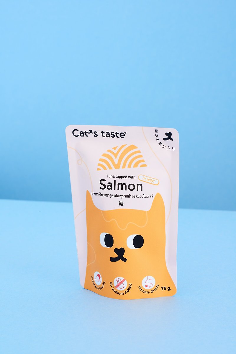 Cat's Taste吞拿鱼三文鱼啫喱湿猫粮 - 饲料/罐头/鲜食 - 新鲜食材 