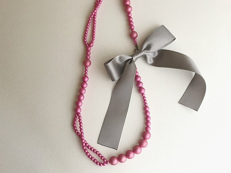 GIRL Necklace - 项链 - 玻璃 粉红色