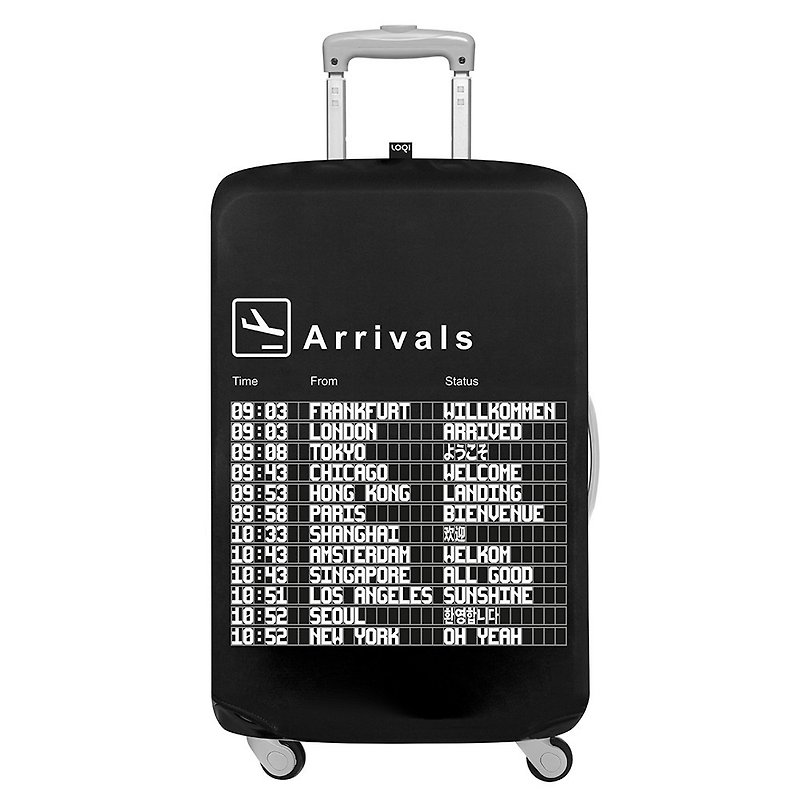 LOQI 行李箱外套／时刻表 LLAIAR【L号】 - 行李箱/行李箱保护套 - 纸 黑色