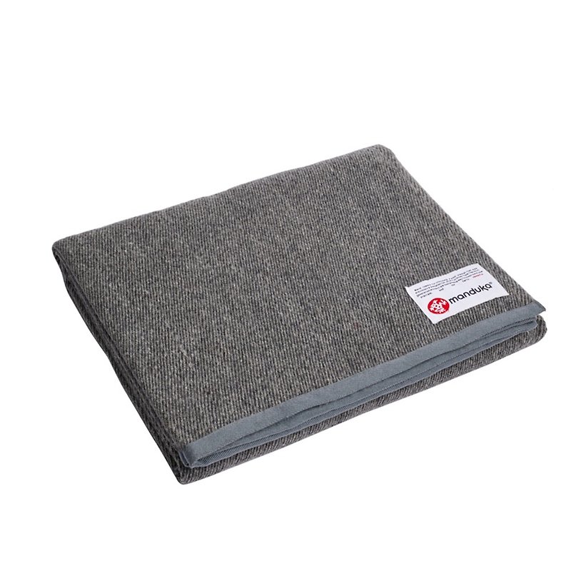 【Manduka】Recycled Wool Blanket再生羊毛瑜珈辅助毯- Sediment - 运动/健身用品 - 羊毛 灰色