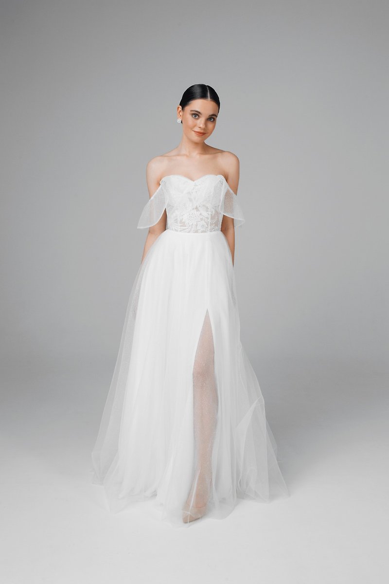 Tulle wedding dress, corset wedding dress, sweetheart wedding dress – Mia - 晚装/礼服 - 其他材质 