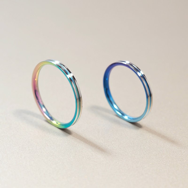 純チタン製リング 決意 - 戒指 - 其他金属 多色
