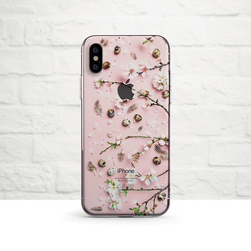 辑芳.桃花 -防摔透明软壳- iPhone 14, 至 iPhone SE,Samsung - 手机壳/手机套 - 硅胶 粉红色