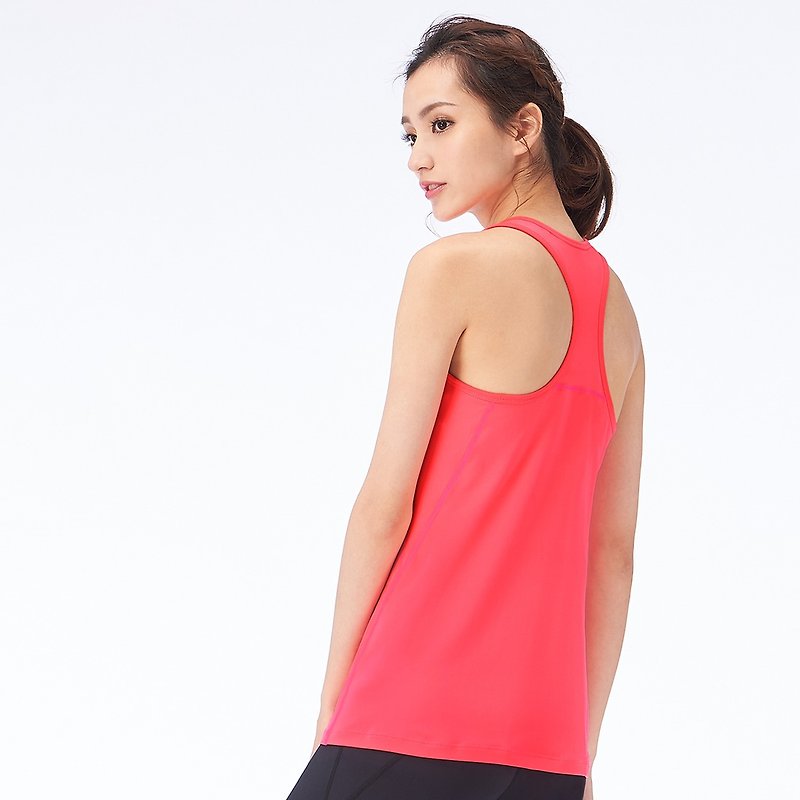 【MACACA】classic 3D背心- ASE1623 桔红 - 女装瑜珈服 - 聚酯纤维 红色