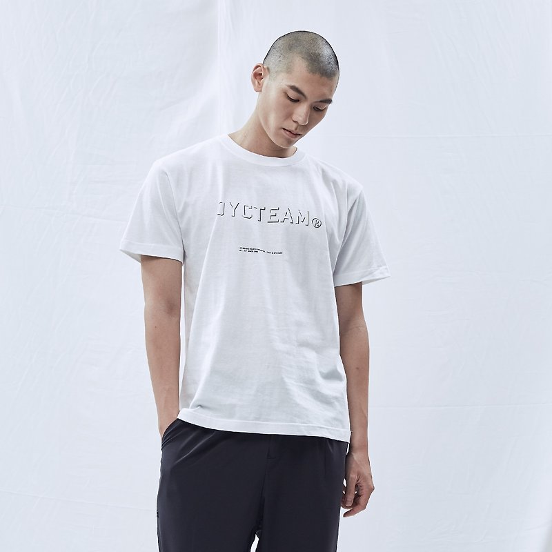 DYCTEAM 基础系列 | Carve Logo Tee (WH) - 中性连帽卫衣/T 恤 - 棉．麻 白色