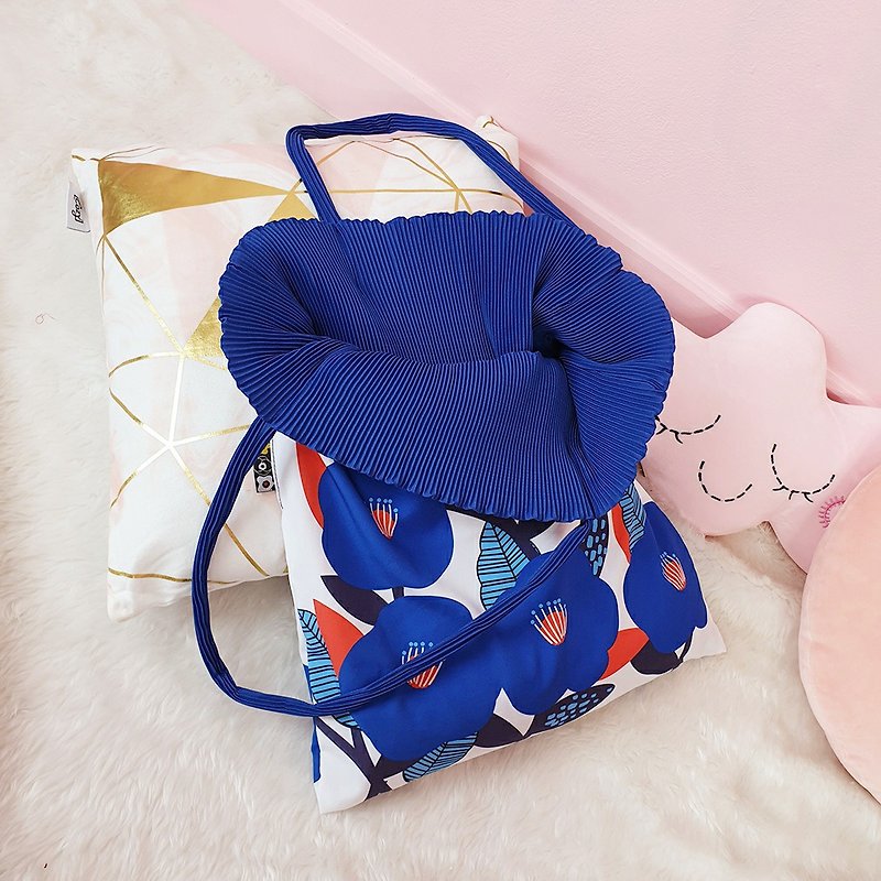 日式 簡約 休閒 時尚 新款 百摺袋 單肩袋 購物袋 純色 內 - 手提包/手提袋 - 聚酯纤维 
