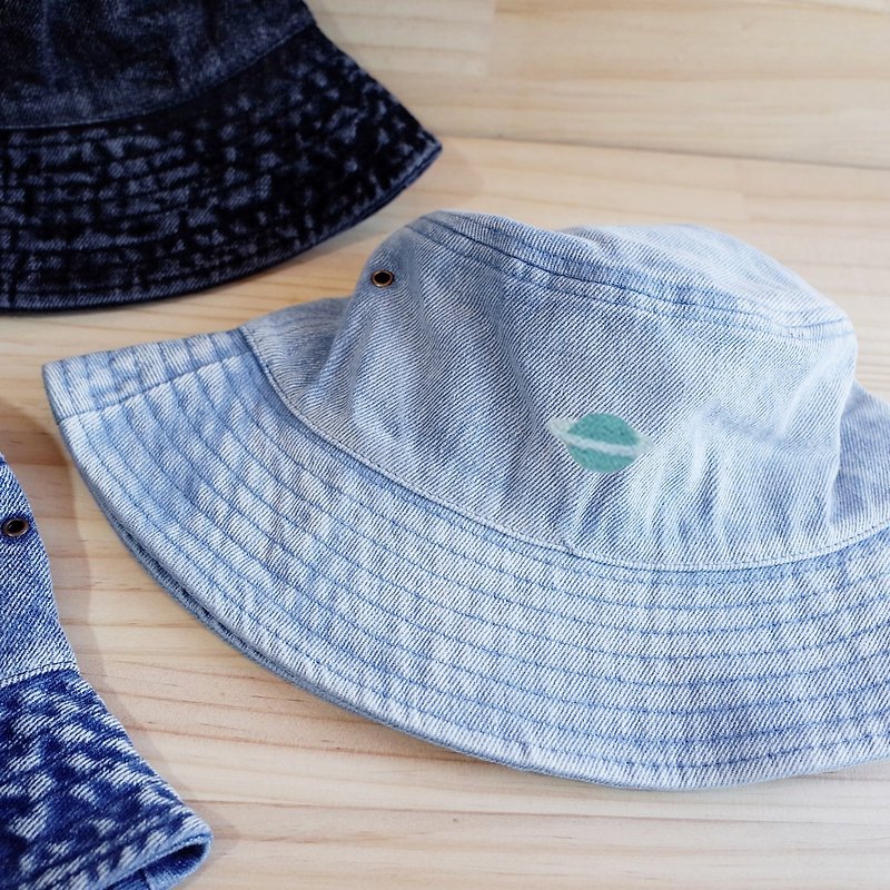其他材质 帽子 多色 - 【Q-cute】帽子系列-水洗渔夫帽-土星-加字/定制化