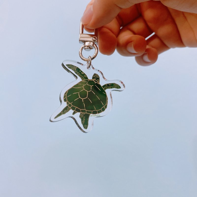 海龟压克力吊饰 - 钥匙链/钥匙包 - 压克力 