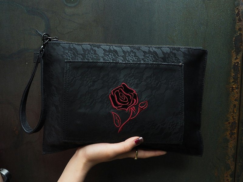 Rose'noir Clutch  - 手拿包 - 真皮 红色