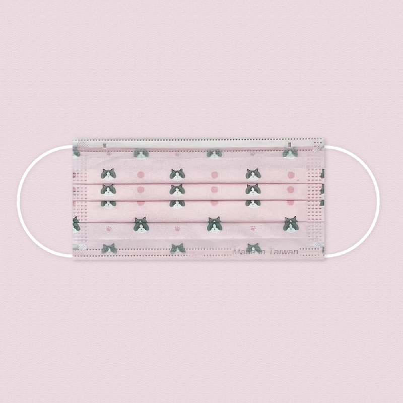 |兆鼎生医|台湾制 平面医疗口罩 (萌猫-粉) - 口罩 - 其他材质 粉红色