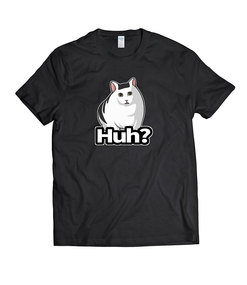 迷因系列-Huh?猫 猫猫 猫咪 原创T恤 纯棉T恤 - 男装上衣/T 恤 - 棉．麻 多色