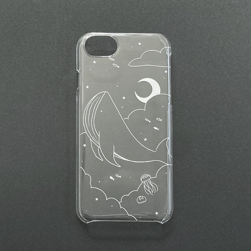 クリアケース スマホケース 鯨と月 - 手机壳/手机套 - 塑料 透明