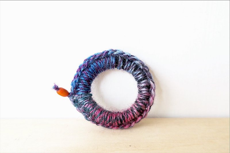 【endorphin】编织发圈 - 发饰 - 羊毛 紫色
