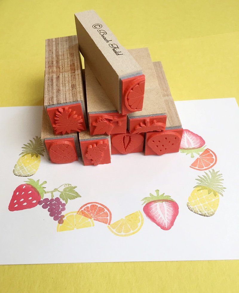 Fruits petit stamp set - 印章/印台 - 纸 
