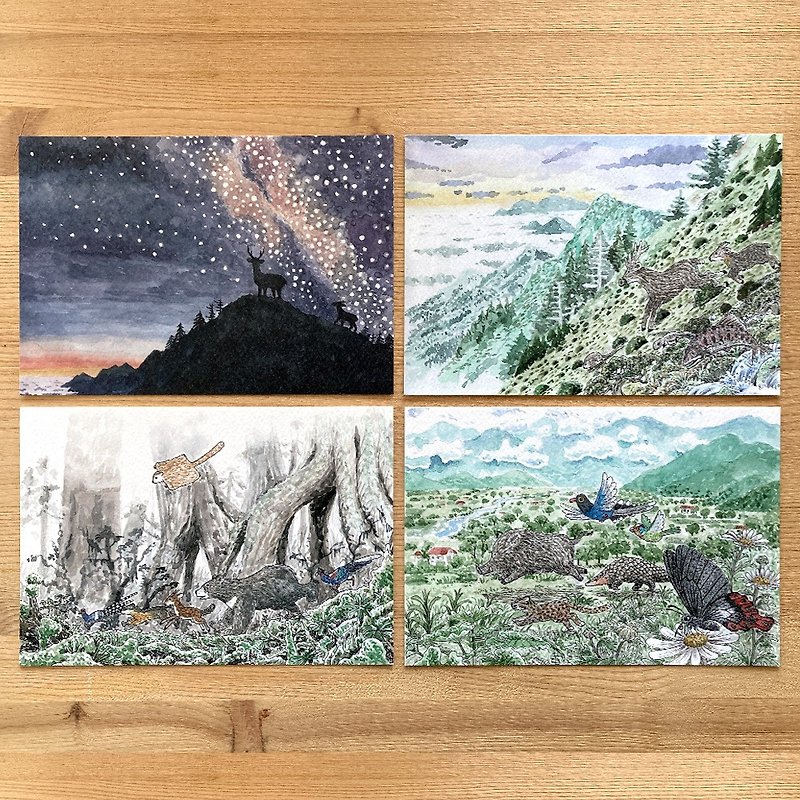 自然笔记明信片－台湾山野 - 卡片/明信片 - 纸 