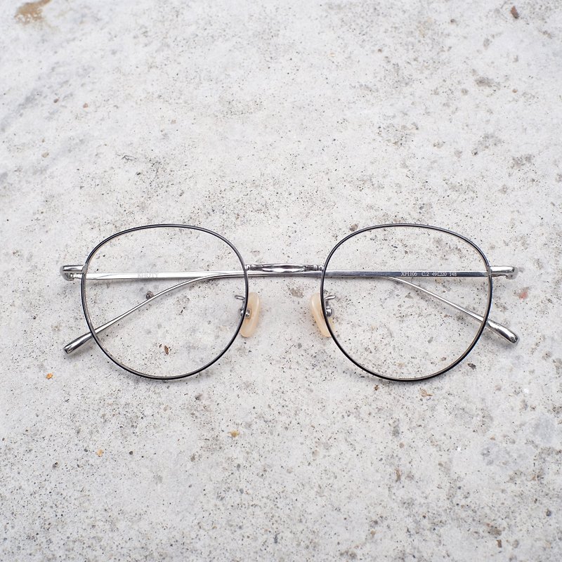 【目目商行】新款梨形 钛金属细框 轻量 高质感镜框 - 眼镜/眼镜框 - 其他金属 银色