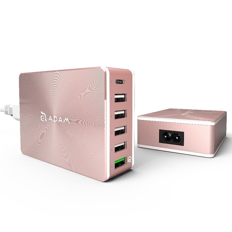 【福利品】OMNIA PA601 6 port 多功能极速智能充电器 玫瑰金 - 充电宝/传输线 - 其他金属 粉红色