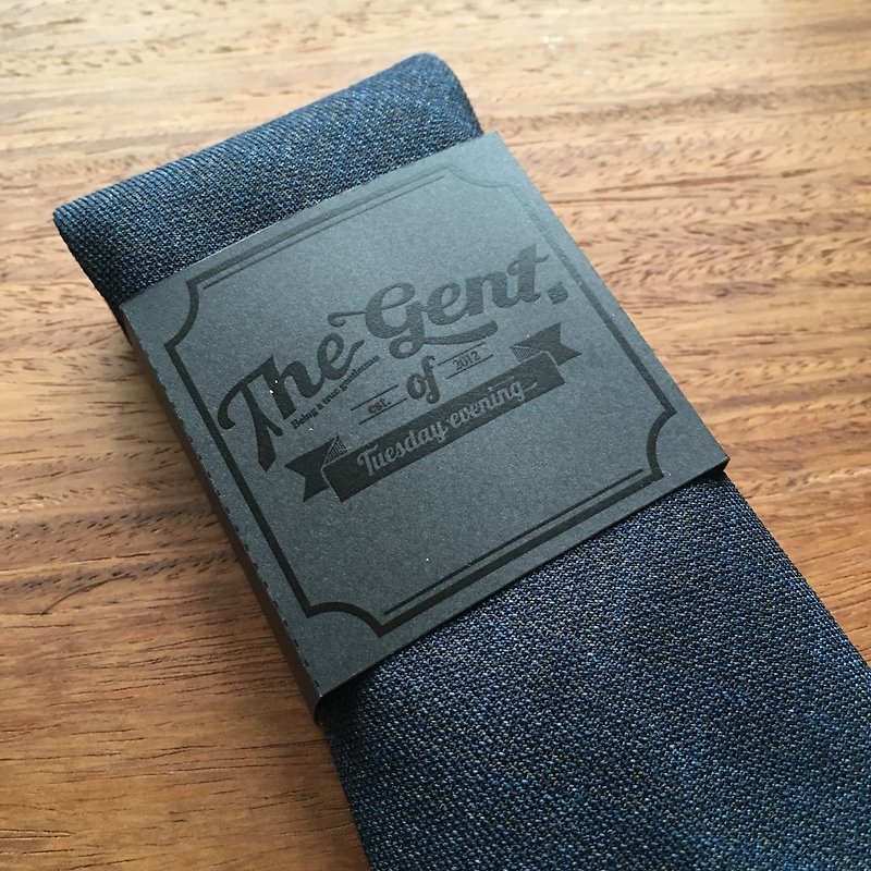 (The GENT) Oxford Navy Blue Tie Plaid Tartan - 领带/领带夹 - 棉．麻 多色