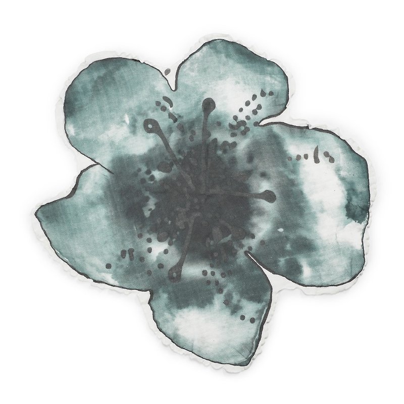 【瑞典ELODIE DETAILS】竹纤维棉毯包巾 Embedding Bloom Petrol 花花仙子 (单入) 蓝 - 被子/毛毯 - 棉．麻 蓝色