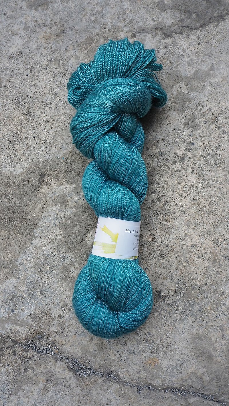 手染蕾丝线。蓝绿之间(BFL/Silk) - 编织/刺绣/羊毛毡/裁缝 - 羊毛 