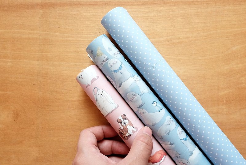 Reusable Wrapping papers (Collection 10) : Set of 3 - 包装材料 - 纸 粉红色