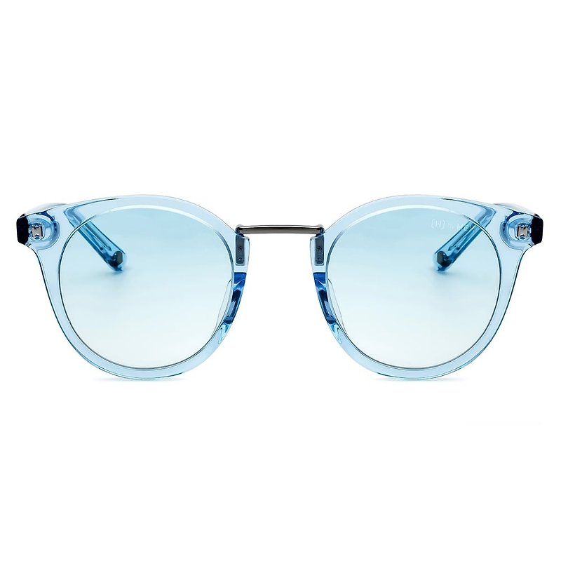 墨镜 | 太阳眼镜 | 透蓝色圆框 | 台湾制 | 胶框眼镜 - 眼镜/眼镜框 - 其他材质 蓝色