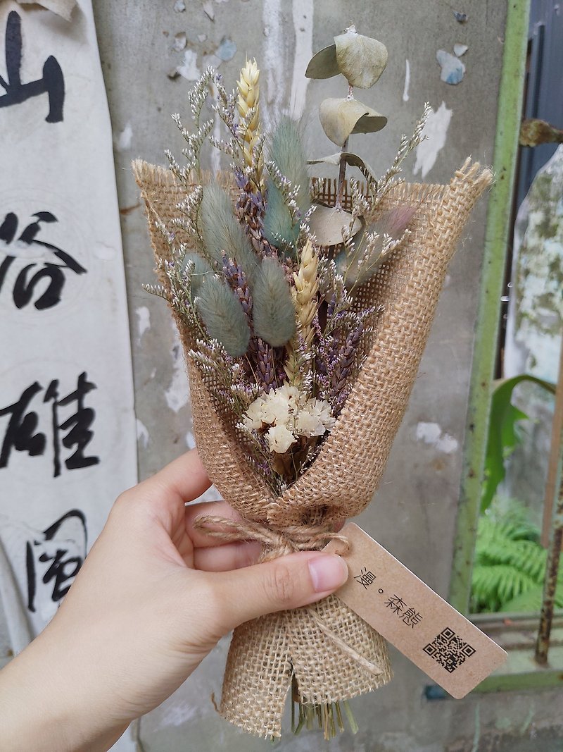 漫森态 花束 干燥花 毕业花束 麻布包装 - 干燥花/捧花 - 植物．花 多色